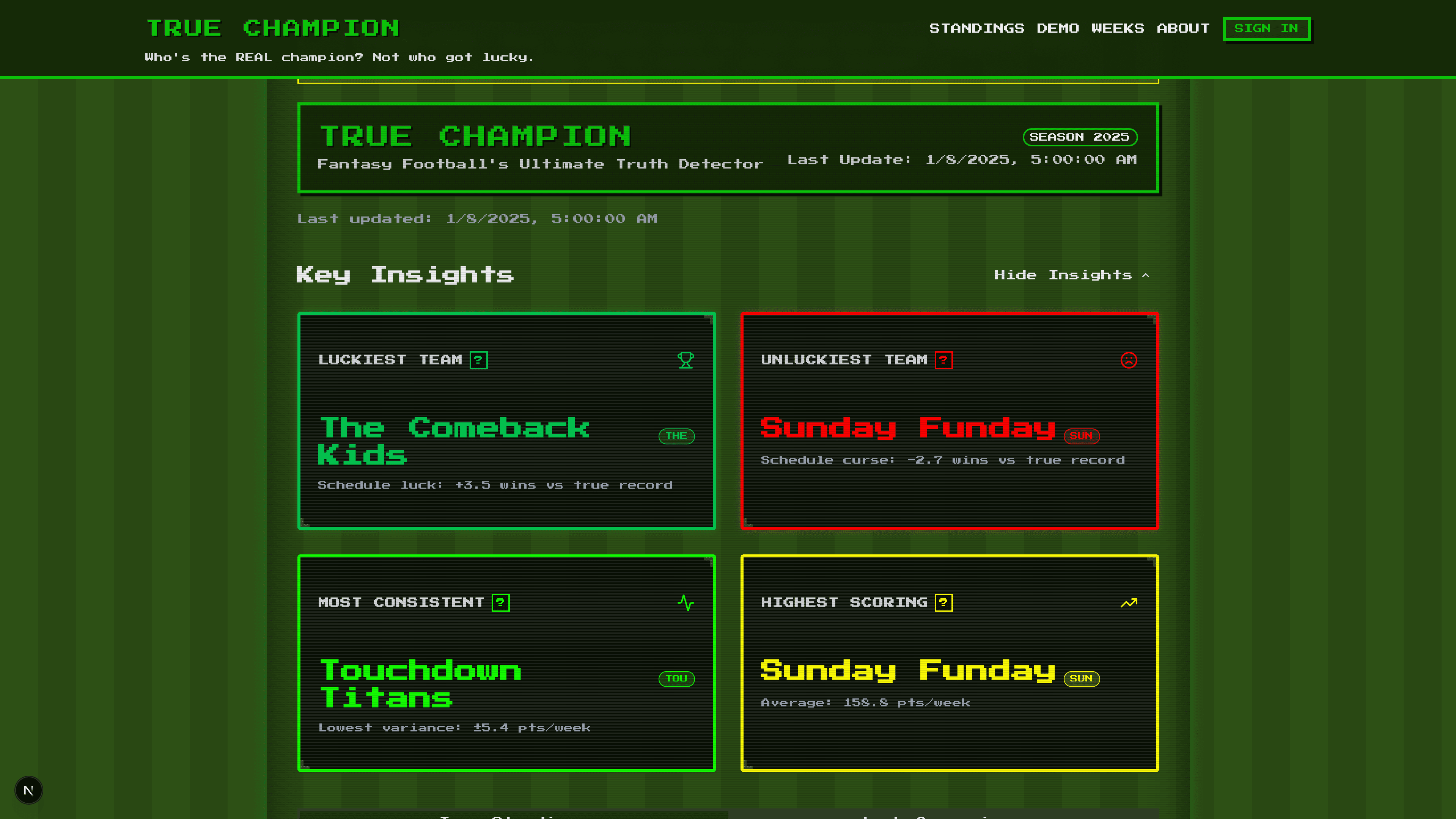 True Fantasy Champ Demo